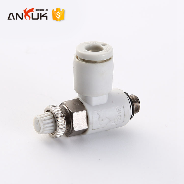 SMC type pneumatic throttle valve flow control valve one touch elbow air hose fittings