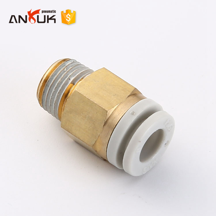 One touch joint pneumatic fitting brass push to fitting brass quick connector